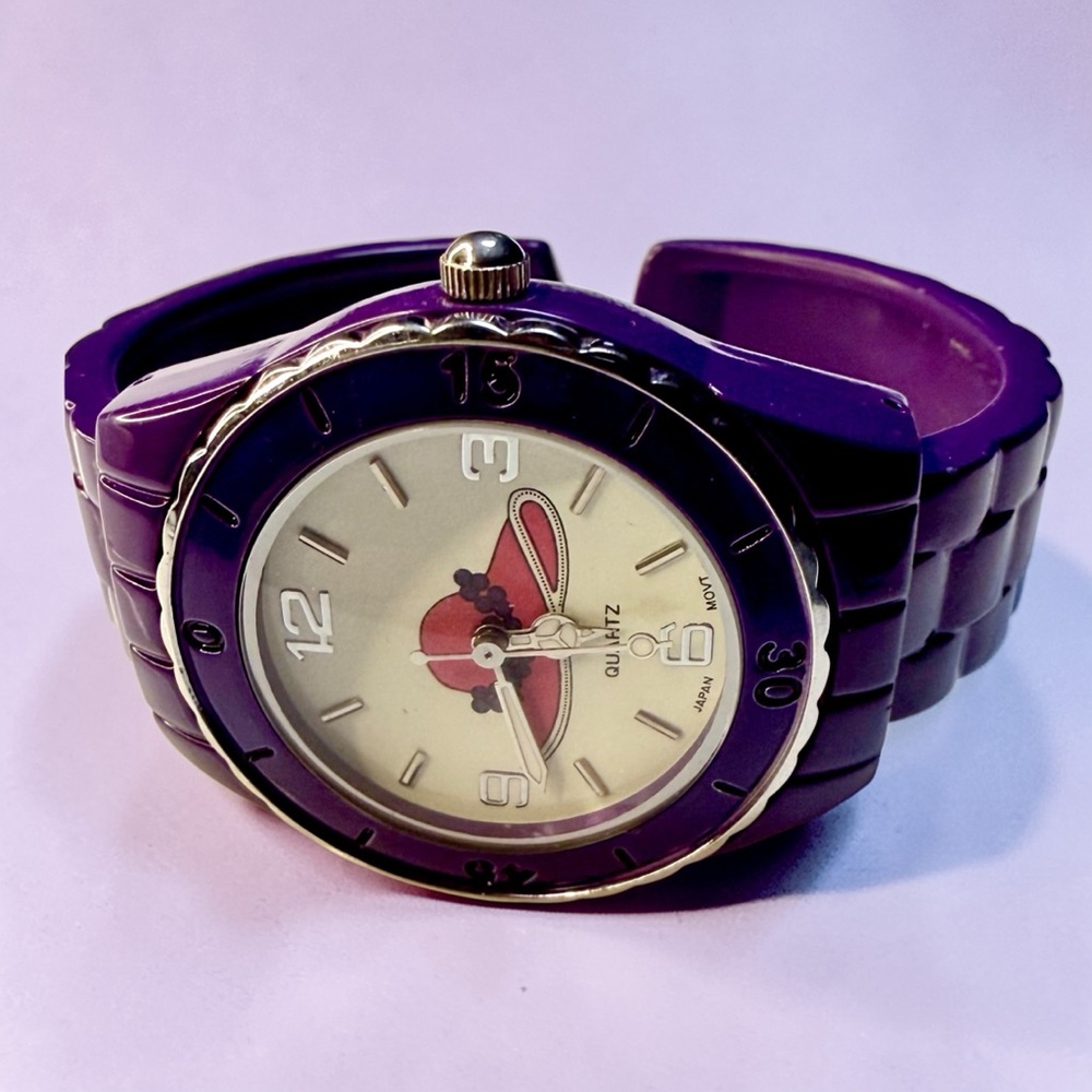 Red Hat Society Logo Watch • Purple Bracelet Band • RHS Collectible